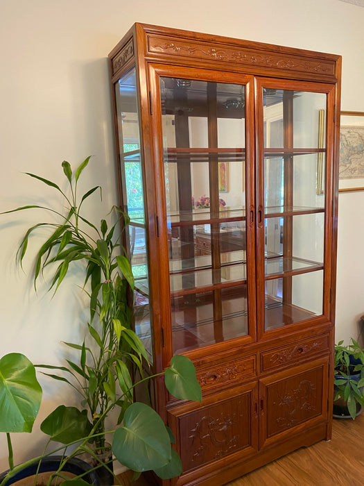 Dragon Carved Rosewood Cabinet