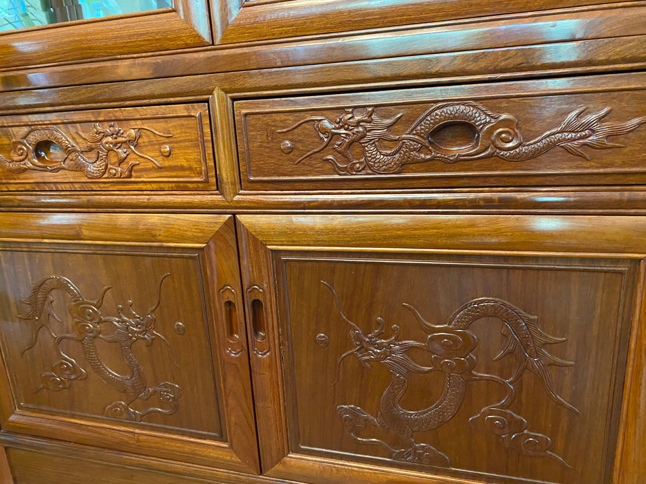 Dragon Carved Rosewood Cabinet