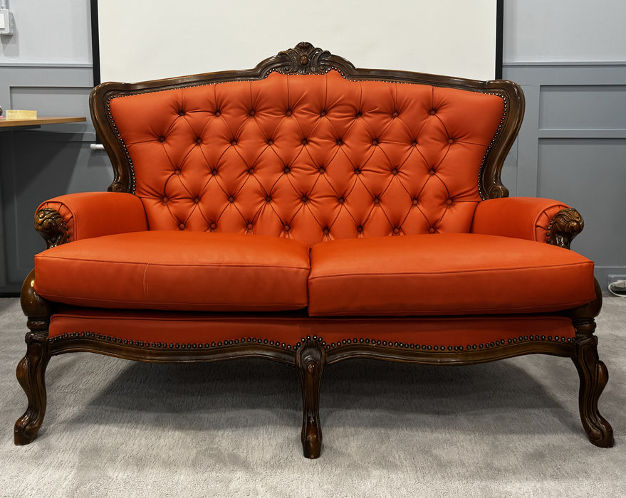 Vintage Tufted Chesterfield Loveseat