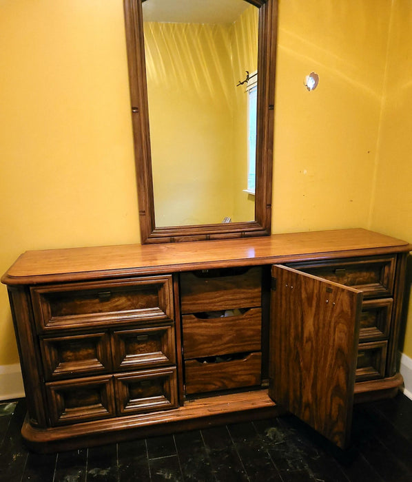 Vintage Oak Dresser Set