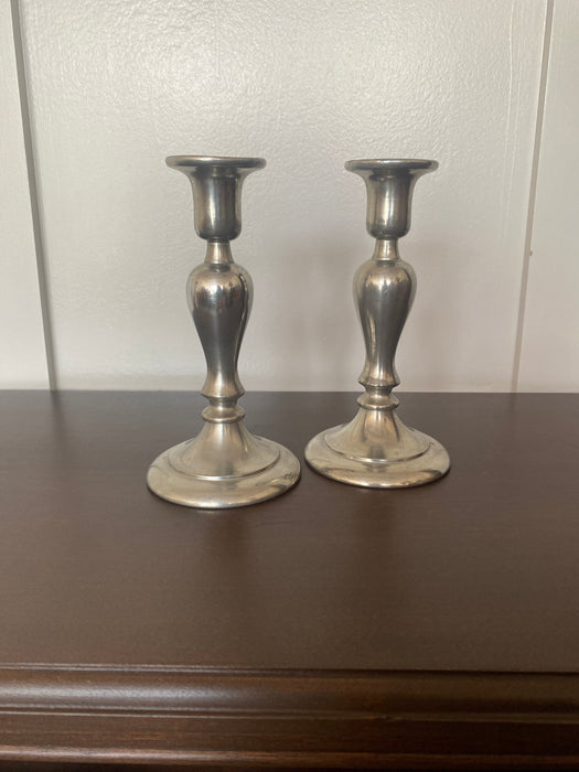 2 Pewter Candle Sticks